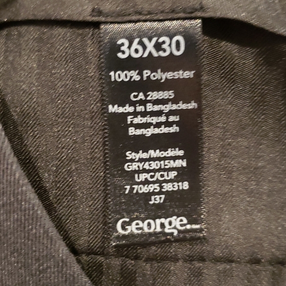 Men's Charcoal Dress Pants - Picture 3 of 4